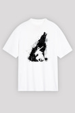 Dark Souls Baskılı Beyaz Unisex Oversize Tişört - Tshirt
