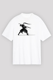 Dark Souls Baskılı Beyaz Unisex Oversize Tişört - Tshirt