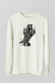 Dark Souls Baskılı Beyaz Unisex Sweatshirt