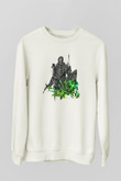 Dark Souls Baskılı Beyaz Unisex Sweatshirt