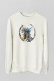 Dark Souls Baskılı Beyaz Unisex Sweatshirt