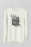 Dark Souls Baskılı Beyaz Unisex Sweatshirt