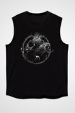 Dark Souls Baskılı Unisex Siyah Kolsuz Tişört - Tshirt