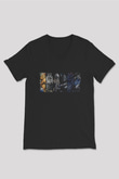 Dark Souls Baskılı Unisex Siyah V Yaka Tişört - Tshirt
