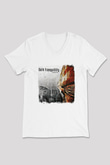 Dark Tranquillity Baskılı Unisex Beyaz V Yaka Tişört