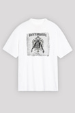 Dark Tranquillity Baskılı Unisex Beyaz Oversize Tişört