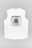 Dark Tranquillity Baskılı Unisex Beyaz Kolsuz Tişört