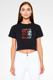 Dark Tranquillity Baskılı Unisex Siyah Crop Top Tişört