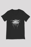 Darkthrone Siyah Unisex V Yaka Tişört T-Shirt