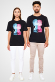 Darling İn The Franxx Baskılı Unisex Siyah Tişört - Tshirt