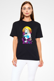 Darling İn The Franxx Baskılı Unisex Siyah Tişört - Tshirt