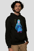 Darling İn The Franxx Baskılı Unisex Siyah Hoodie