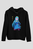 Darling İn The Franxx Baskılı Unisex Siyah Hoodie