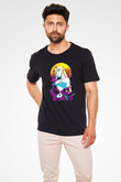 Darling İn The Franxx Baskılı Unisex Siyah Tişört - Tshirt