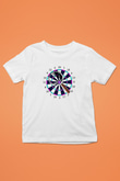 Dart Baskılı Unisex Beyaz Çocuk Tişört - Tshirt