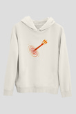 Dart Baskılı Unisex Ekru Hoodie