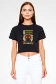 Darth Maul Baskılı  Siyah  Crop Top Tişört