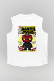 Darth Maul Baskılı Unisex Beyaz Kolsuz Tişört