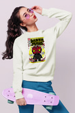 Darth Maul Baskılı Unisex Beyaz Sweatshirt