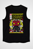 Darth Maul Baskılı Unisex Siyah Kolsuz Tişört