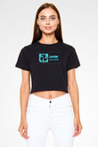 Datsik Siyah  Crop Top Tişört