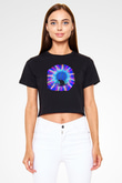 Datsik Siyah  Crop Top Tişört