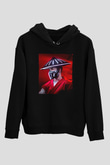 Datsik Siyah Unisex Kapüşonlu Sweatshirt