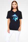 Datsik Siyah Unisex V Yaka Tişört