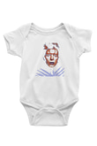 David Bowie Baskılı Beyaz Unisex Bebek Body - Zıbın