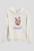 David Bowie Baskılı Beyaz Unisex Kapüşonlu Sweatshirt