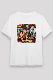 David Bowie Baskılı Unisex Beyaz Tişört