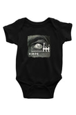 David Bowie Baskılı Unisex Siyah Bebek Body - Zıbın