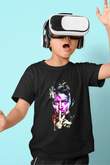David Bowie Baskılı Unisex Siyah Çocuk Tişört - Tshirt