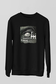 David Bowie Baskılı Unisex Siyah Sweatshirt