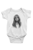 David Gilmour Baskılı Beyaz Unisex Bebek Body - Zıbın