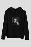David Guetta Baskılı Unisex Siyah Hoodie