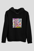 David Guetta Baskılı Unisex Siyah Hoodie