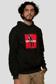 David Guetta Baskılı Unisex Siyah Hoodie