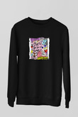 David Guetta Baskılı Unisex Siyah Sweatshirt