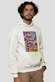 David Guetta Beyaz Unisex Kapüşonlu Sweatshirt