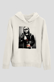 David Guetta Beyaz Unisex Kapüşonlu Sweatshirt
