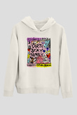 David Guetta Beyaz Unisex Kapüşonlu Sweatshirt