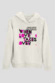 David Guetta Beyaz Unisex Kapüşonlu Sweatshirt