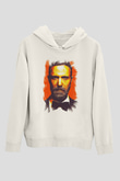 David Guetta Beyaz Unisex Kapüşonlu Sweatshirt
