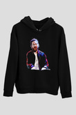David Guetta Siyah Unisex Kapüşonlu Sweatshirt