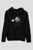 David Guetta Siyah Unisex Kapüşonlu Sweatshirt