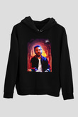 David Guetta Siyah Unisex Kapüşonlu Sweatshirt
