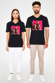 David Guetta Siyah Unisex V Yaka Tişört