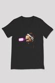 David Guetta Siyah Unisex V Yaka Tişört