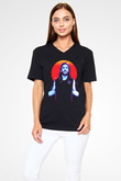 David Guetta Siyah Unisex V Yaka Tişört